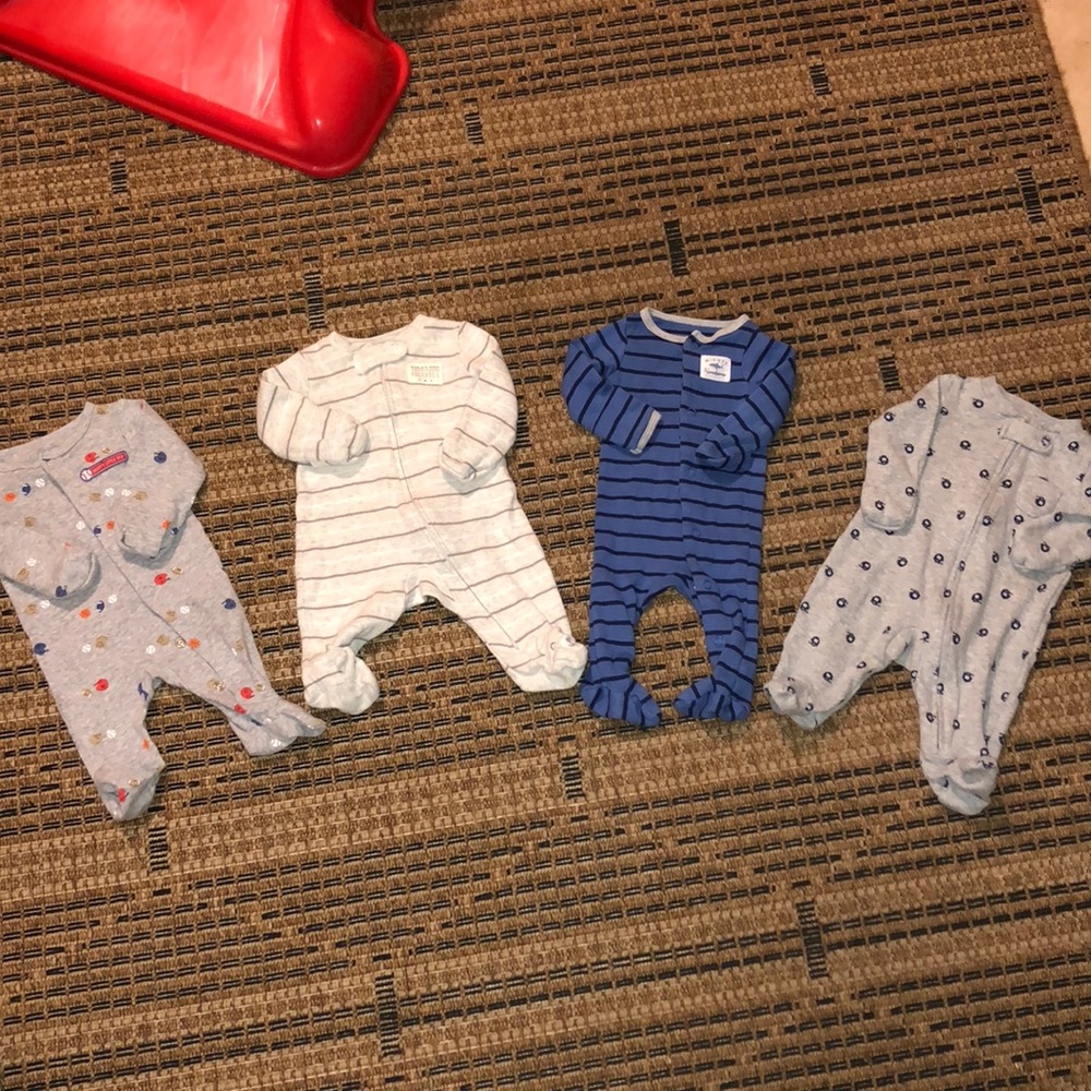 4 boy NB onesies